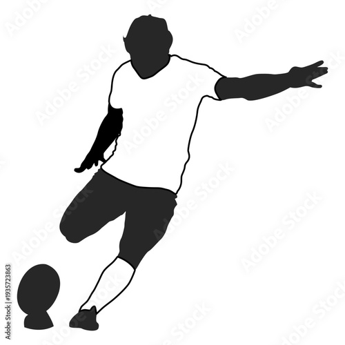 American football player kicking 1