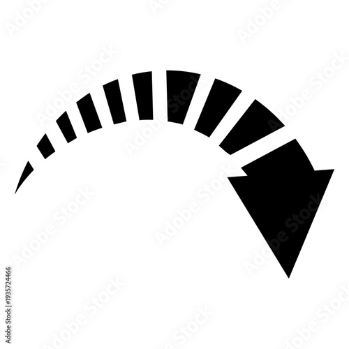 Striped rotate arrow