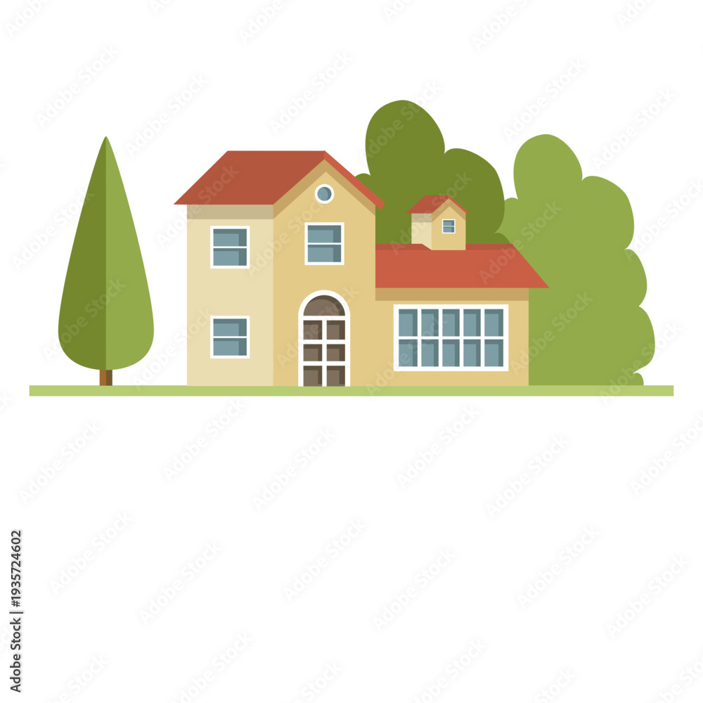 Fototapeta premium Flat building city big house