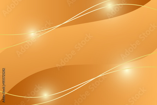 高級感 　オレンジ グラデーション 光 ライン 流れる 抽象 背景 デザイン