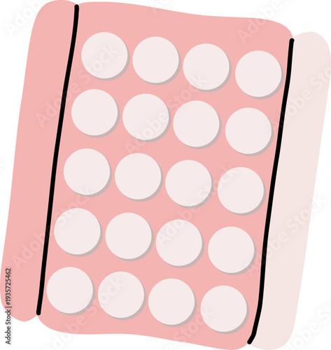 Baby Girl Shower Cute Icons and Newborn Elements Illustration