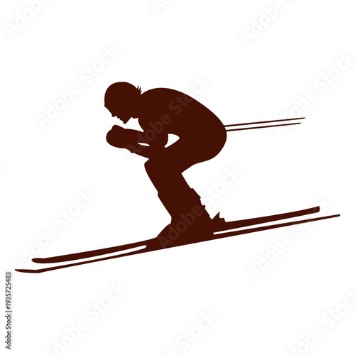 Skiing downhill speed