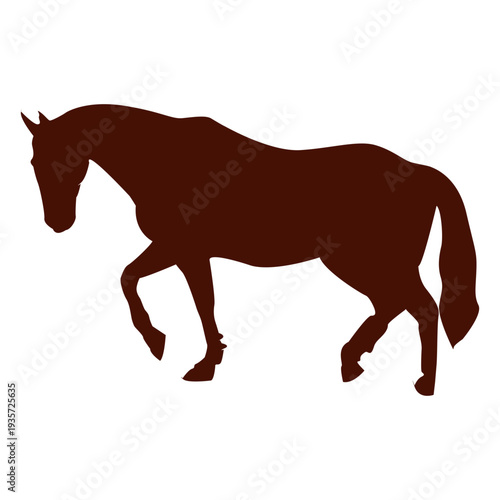 Horse trot silhouette