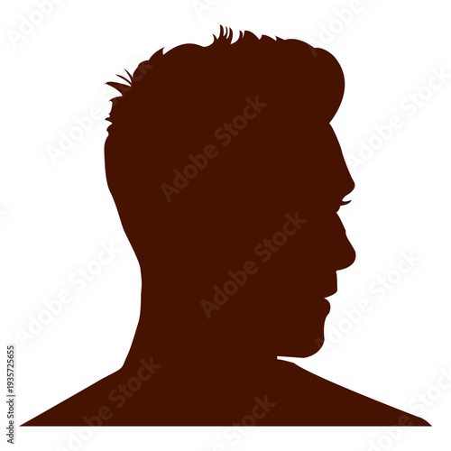 Man profile silhouette handsome