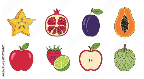 Assortment of freshly cut fruits