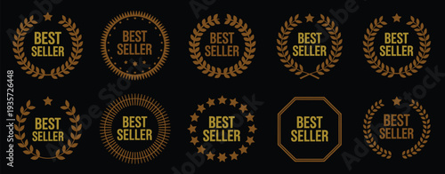 Best Seller Award Emblems Laurel Wreath Premium Collection