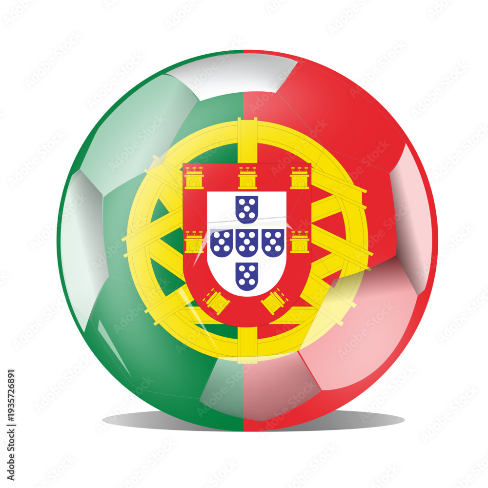 Obraz premium Portugal football flag