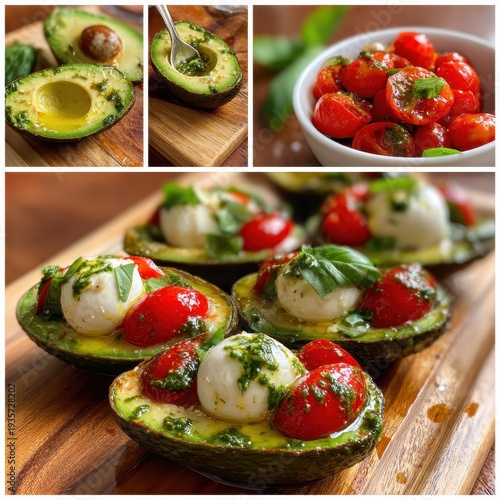 Wallpaper Mural Caprese Style Avocado Tomato Bites On Crostini Torontodigital.ca