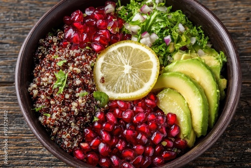 Wallpaper Mural Autumn Grain Bowl With Pomegranate And Avocado Torontodigital.ca
