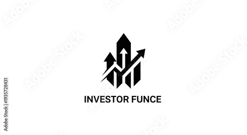 Abstract Financial Growth Logo with Upward Arrows for Investment Business