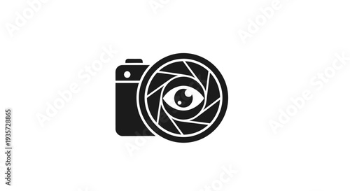 Camera Eye Lens Icon for Photography, Vision, and Surveillance Concepts