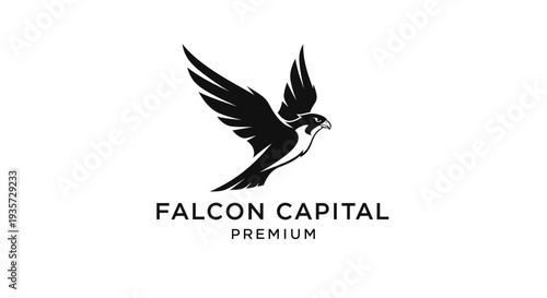 Falcon Capital Premium logo design, majestic bird symbol for finance and investment company