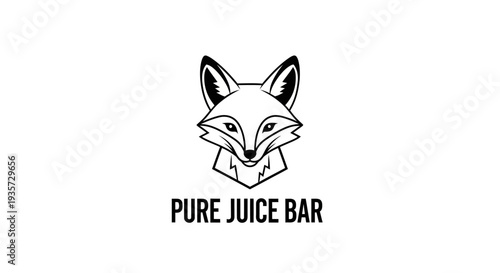 Minimalist Fox Logo Design for Pure Juice Bar