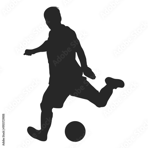 Soccer player kicking ball 1