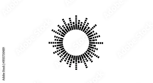 Abstract circular audio equalizer sound wave music visualization