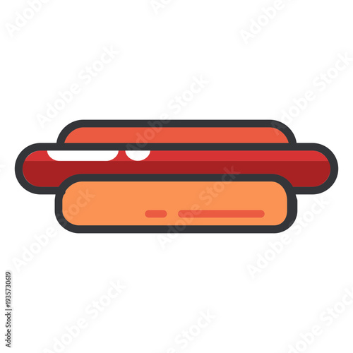 Hotdog flat icon color