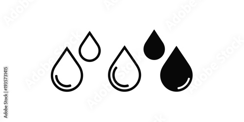 Blood Drops Icon Vector Isolated on White Background
