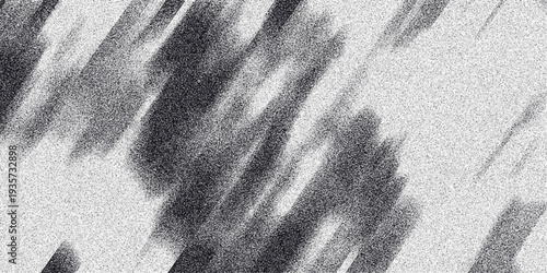 Abstract textured monochrome background with diagonal brush strokes and granular noise effect creating a dynamic and artistic visual element for design projects