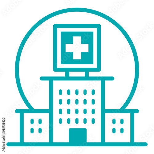 Hospital stroke icon