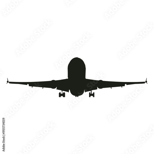 Airplane taking off silhouette