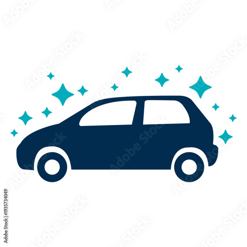 Clean sparkling car icon