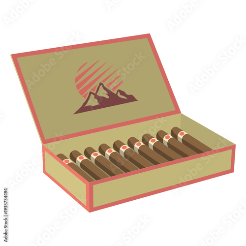 Box of cigars illustration