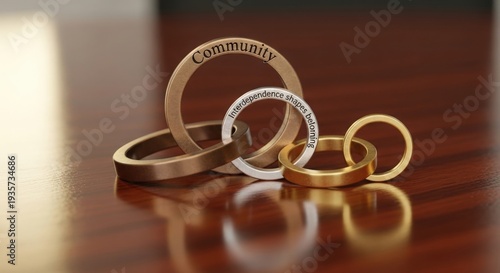 Interlocking Rings Representing Community and Connection