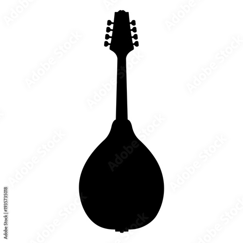 Mandolin musical instrument silhouette