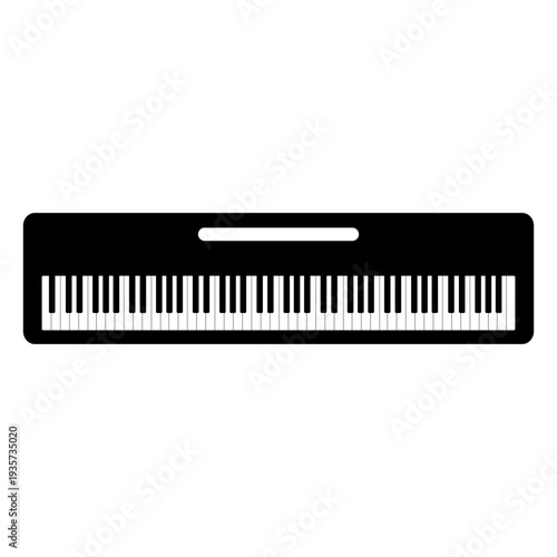 Keyboard musical instrument silhouette