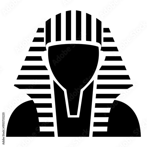 Egiptian sphinx mask icon