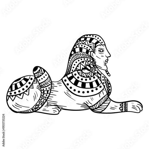 Egiptian sphinx icon