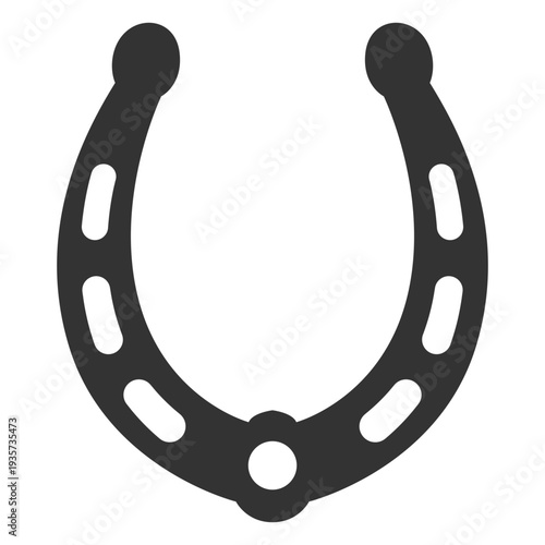 Seven holes horseshoe silhouette