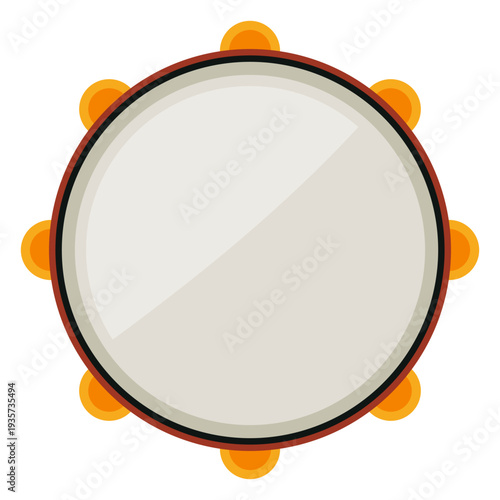 Tambourine musical instrument icon