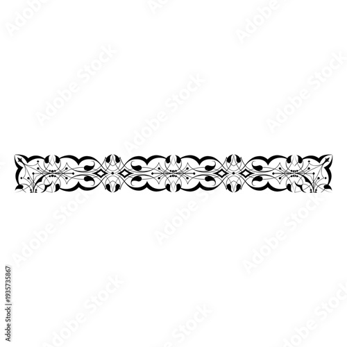 Tribal ornaments frame top