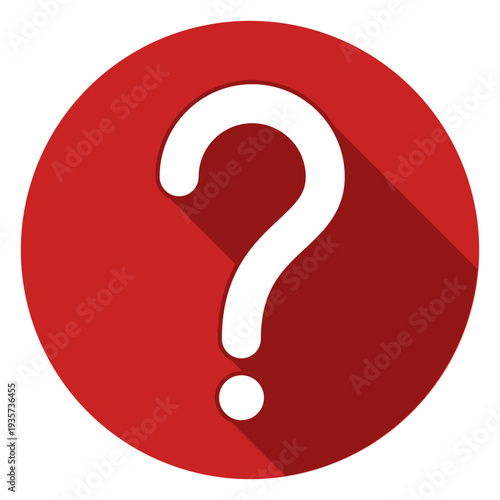 Red circle question mark icon