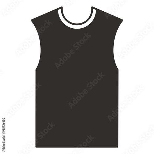 Sleeveless t shirt flat icon