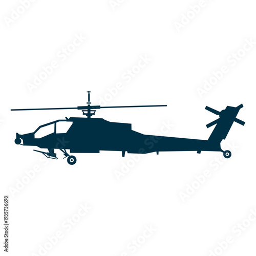 Attack helicopter silhouette