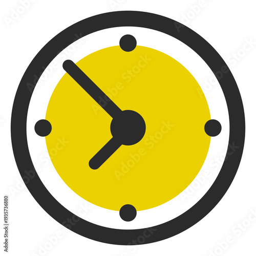 Office clock colored stroke icon