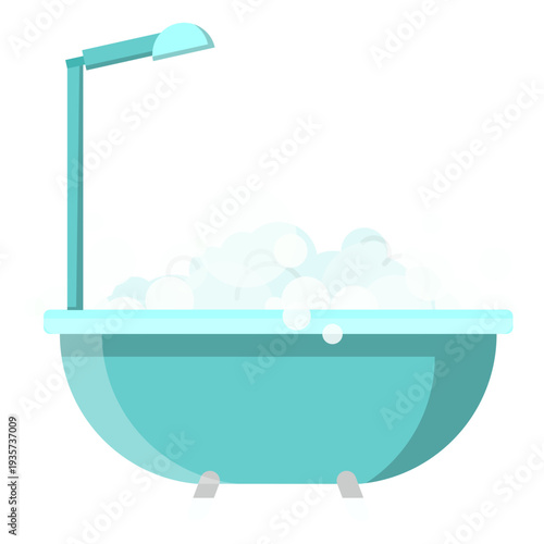 Bath tub with shower icon