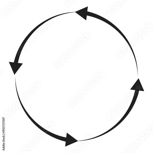 Four arrows circle