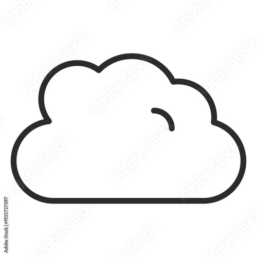 Cloudy weather stroke icon clouds