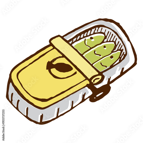 Camping canned sardines icon
