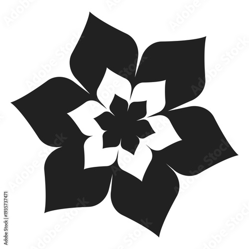 Six petal flower blossom icon