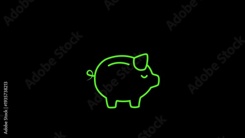 piggy bank business standing on a pile of coins concept. Concept of financial literacy, banking security, pension.