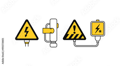 Electric Hazard Line abstract elegant tone illustration
