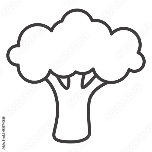 Broccoli stroke icon broccoli