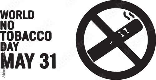 World no tobacco day may 31 symbol