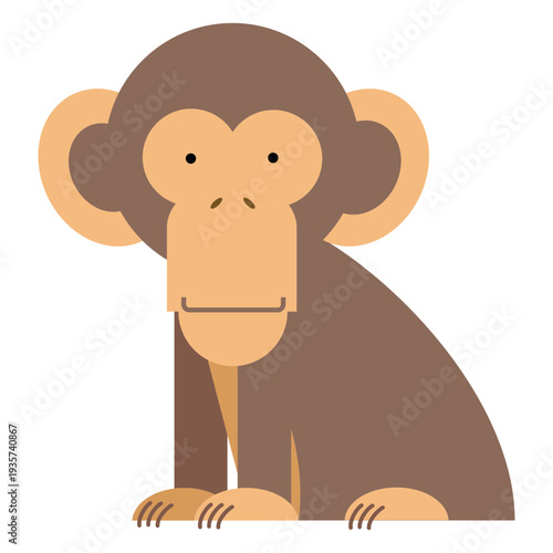 Chimpanzee monkey illustration