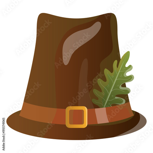 Pilgrim hat illustration