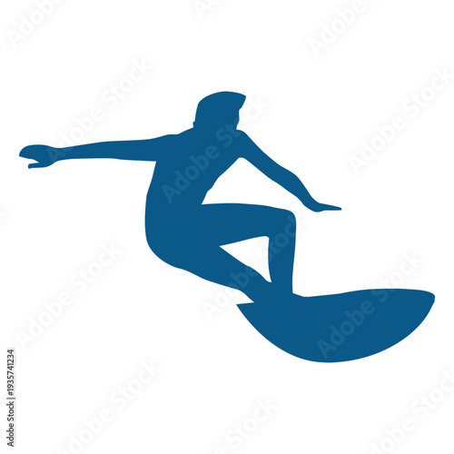 Surfing stance silhouette